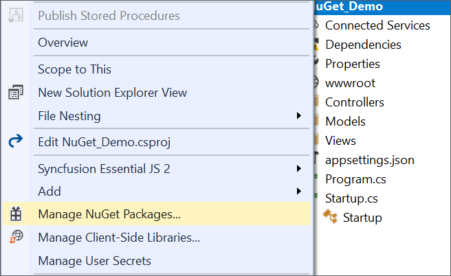 Nuget Packages In ASP NET MVC Component