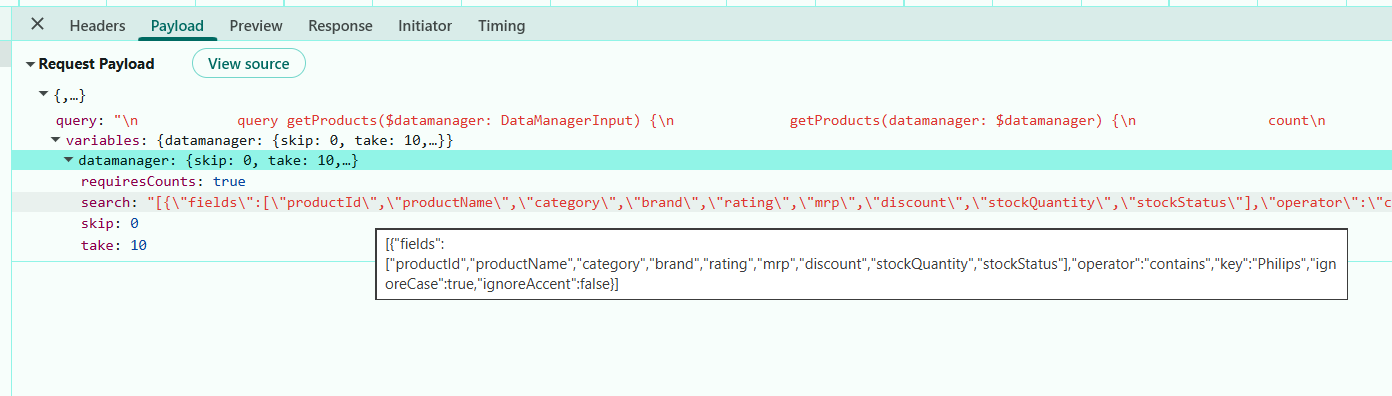 GraphQLAdaptor-NodeJs-Searching