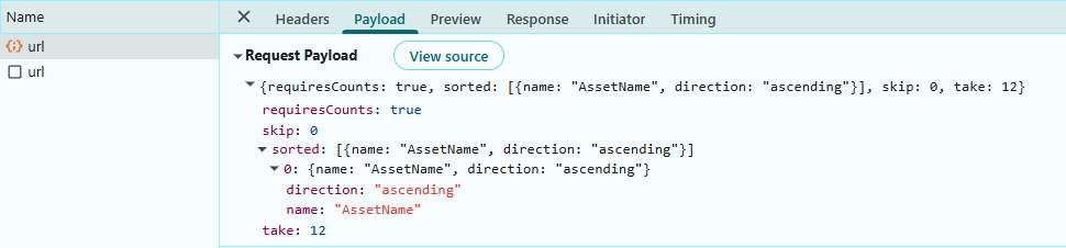 Sorting Operation Payload