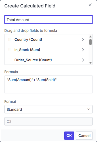 Editing the calculated field formula