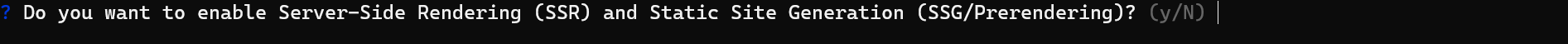 SSR SST setup prompt