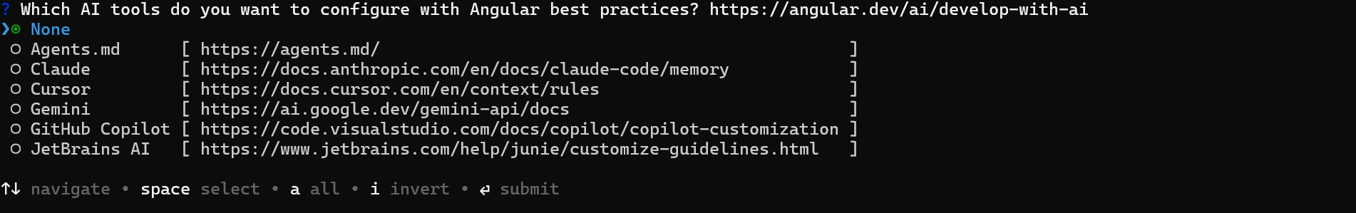 AI setup prompt