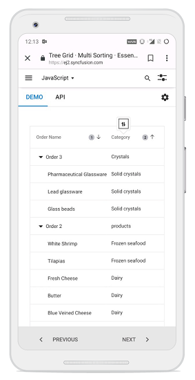 Touch interaction image