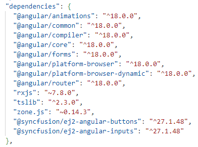 Adding required packages for Syncfusion components