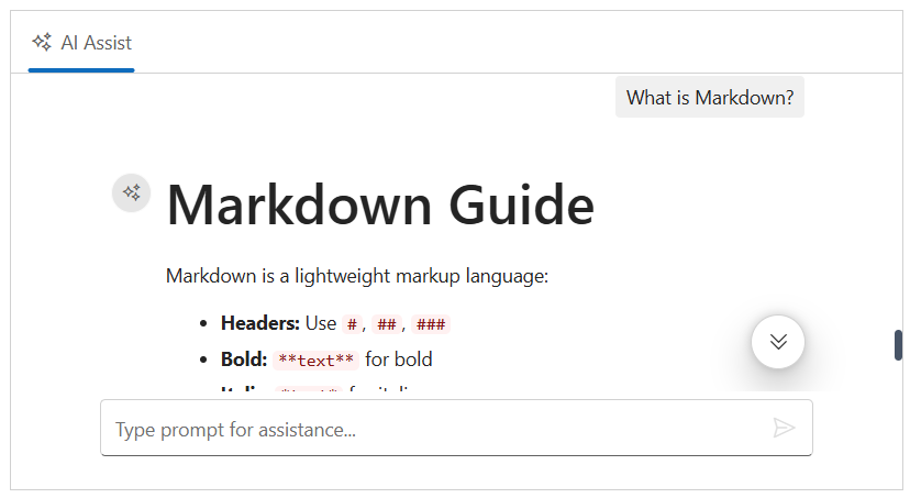 Markdown Response