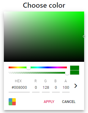 ASP.NET Core ColorPicker with Inline