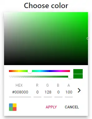 ASP.NET Core Color Picker with Inline