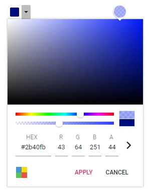 ASP.NET Core Color Picker Control