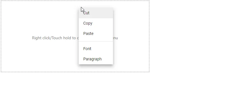ASP.NET Core ContextMenu with Separator