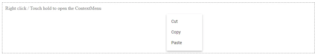 ASP.NET Core ContextMenu Control