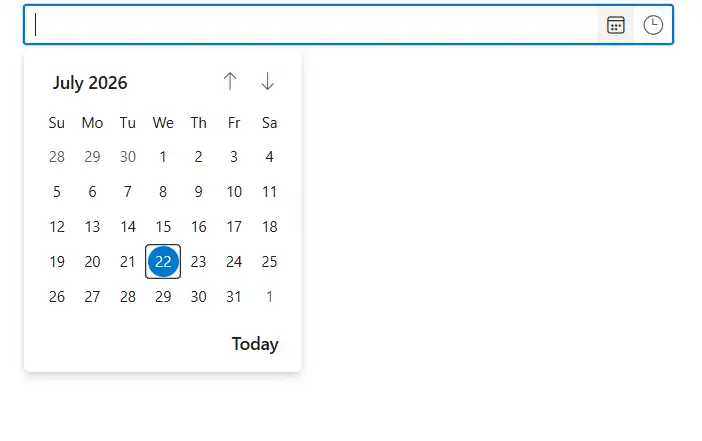 ASP.NET Core DateTimePicker Control