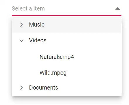 ASP.NET Core DropDownTree Control