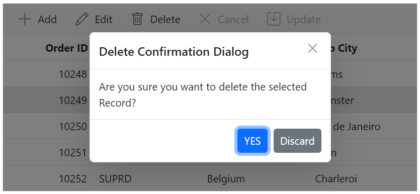 Customize delete confirmation dialog