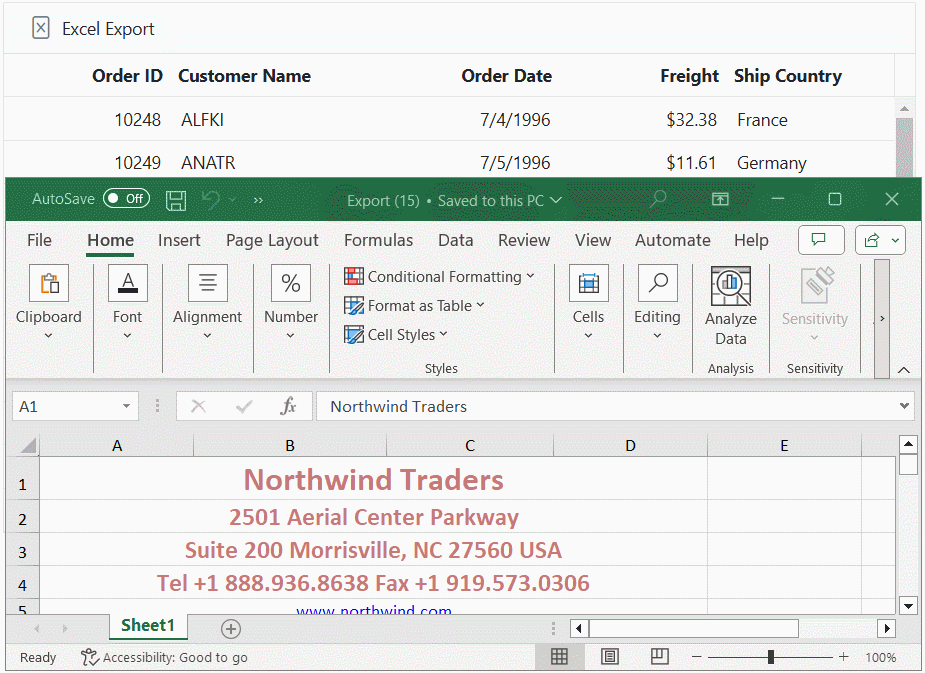 Adding header and footer
