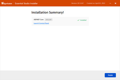 Web Installer Installation Summary