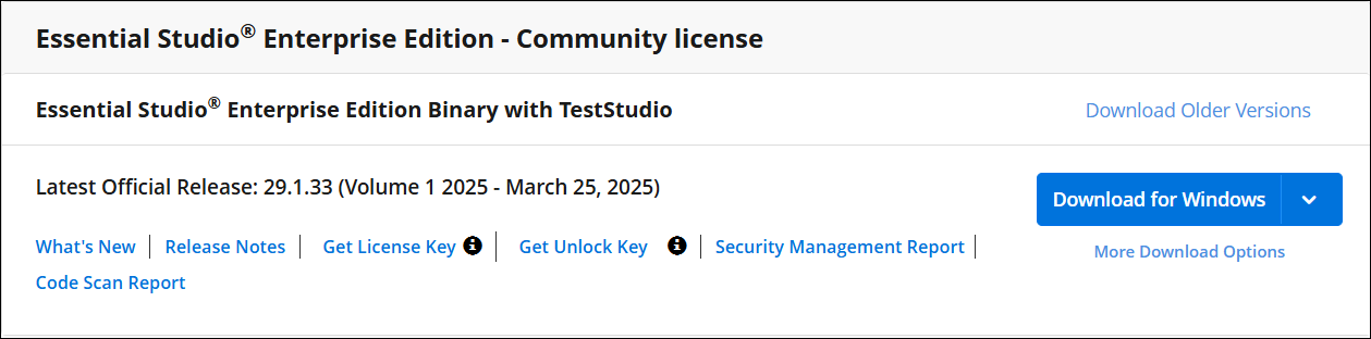 Get Community License Key