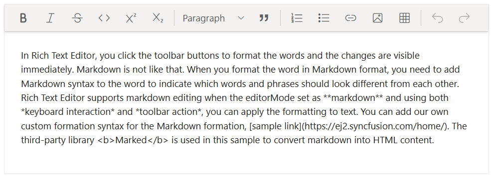 ASP.NET Core Markdown Editor with Toolbar