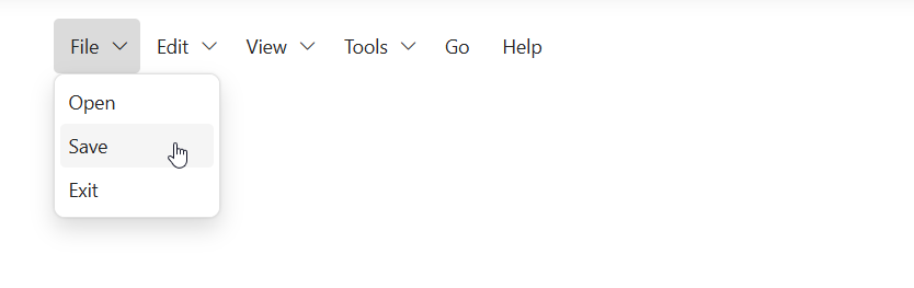 ASP.NET Core Menu Control