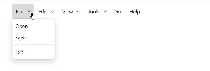 ASP.NET Core Menu with Separator