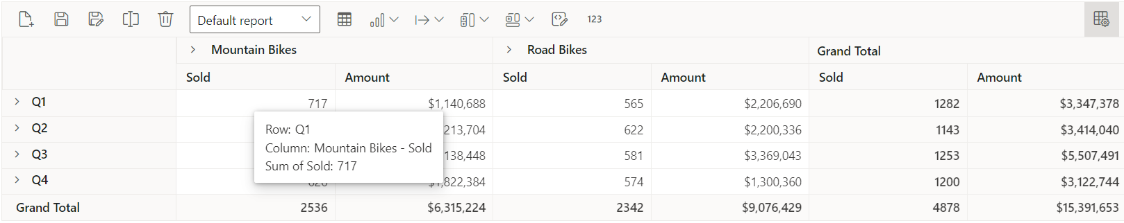 Load desired report from the report list as default