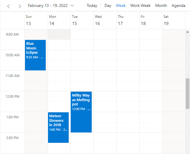 ASP.NET Core Schedule with Appointments