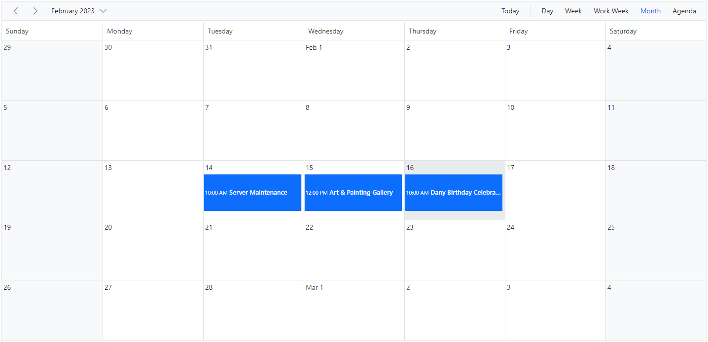 Display Appointments Occupying Entire Cell in ASP.NET Core Scheduler