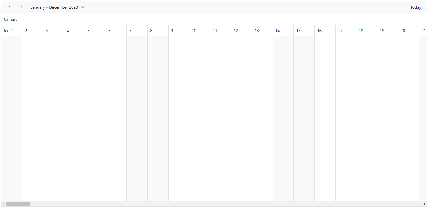 Display Dates of Complete Year in ASP.NET Core Scheduler Timeline Views