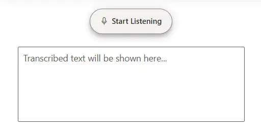 ASP.NET Core Speech To Text Button Content