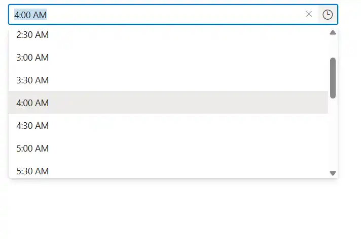 ASP.NET Core Timepicker with Minumum and Maximum Time