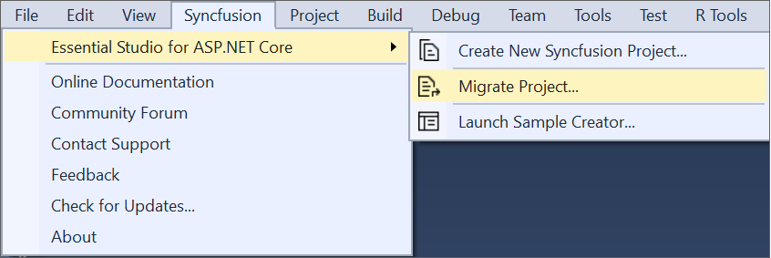 migrate project