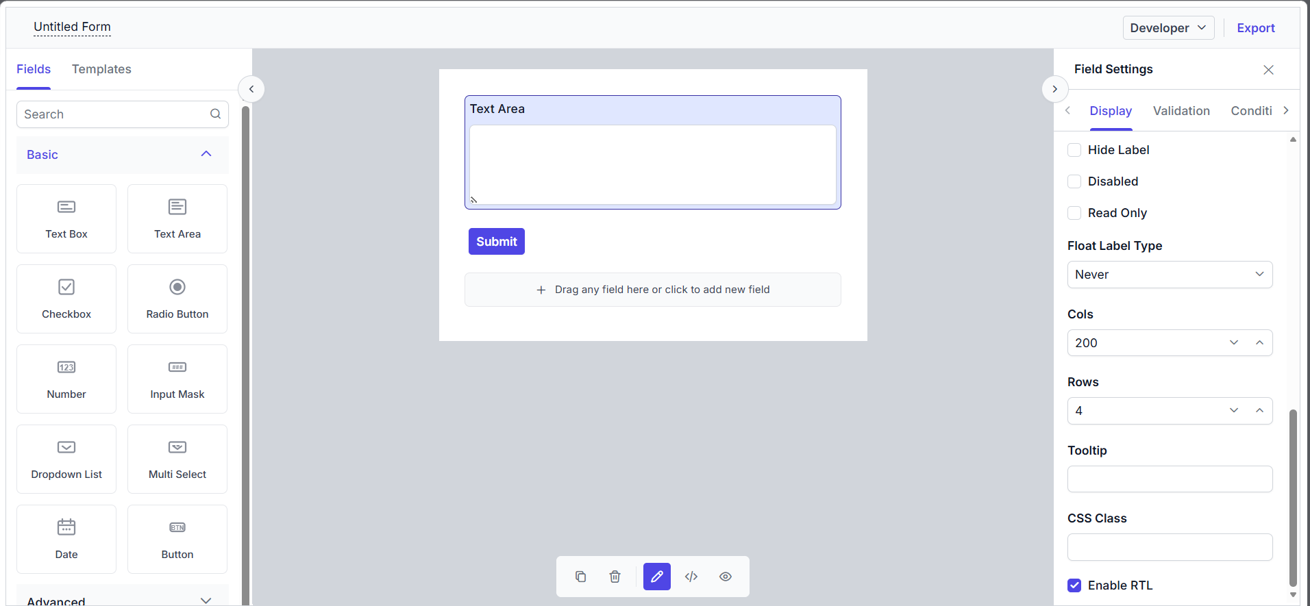 Adding new Property in property panel