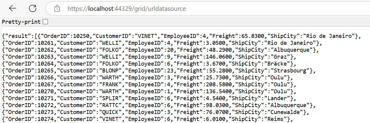 Bind SQL Data in Syncfusion ASP.NET MVC Grid using Dapper