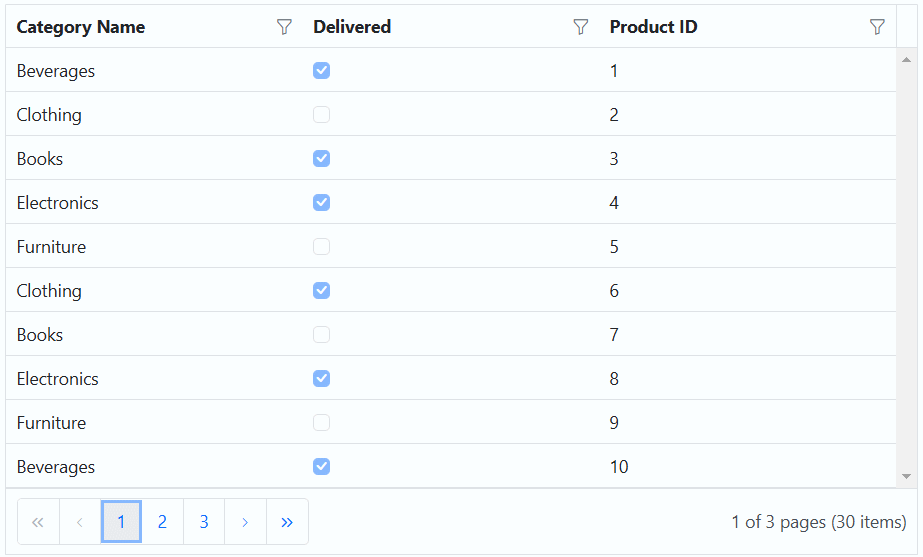 Filter bar