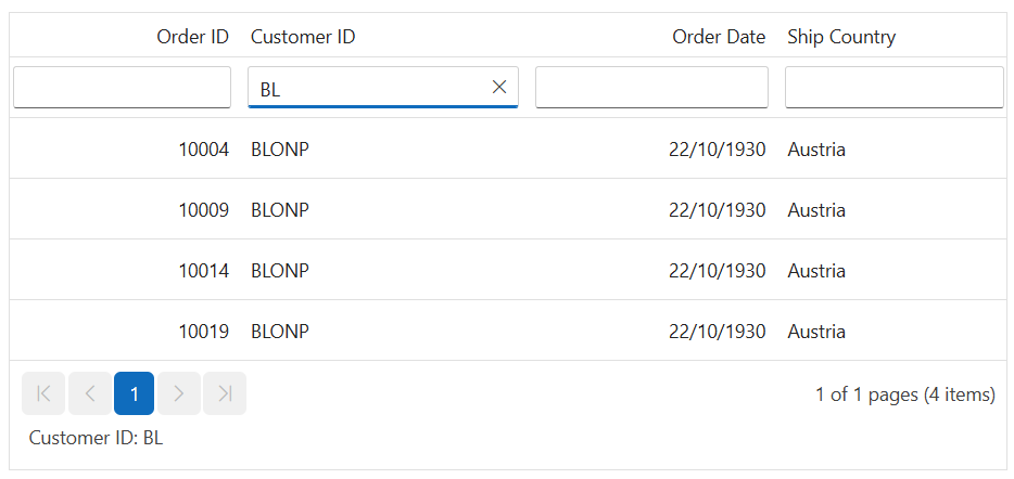 Filtering in ASP.NET MVC Grid Control