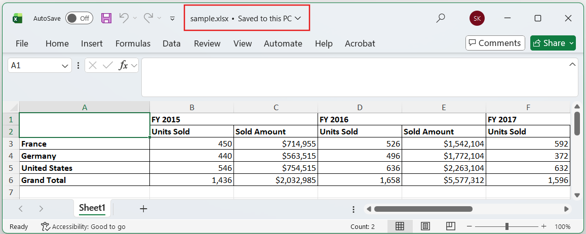 Changing the file name
