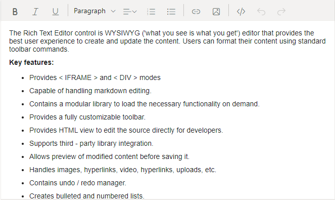 ASP.NET MVC Rich Text Editor with IFrame Element