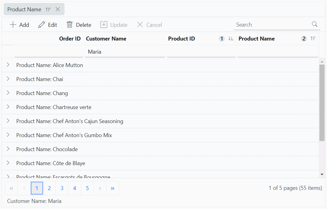 Grid with Custom Binding