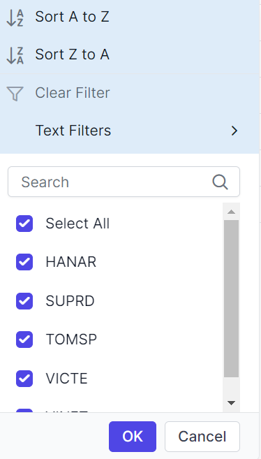 Excel filter dialog number filters element