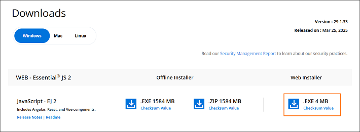 start trial download offline installer