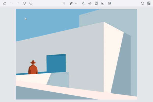 Opening an image showcase
