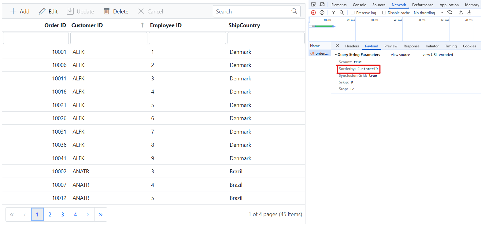 Single column sorting query