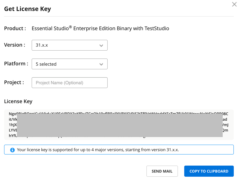 Generate License Key