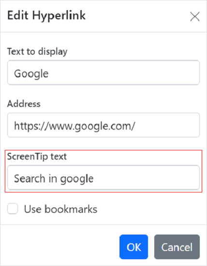 Add or modify the screen tip text for hyperlinks in a Word document.