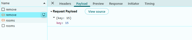 Delete Operation Payload