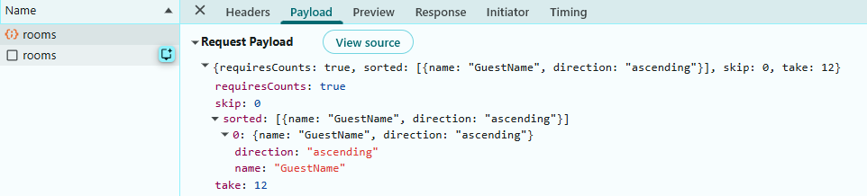 Sorting Operation Payload