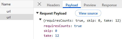 Paging Operation Payload