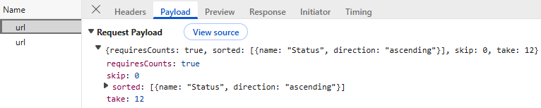 Sorting Operation Payload