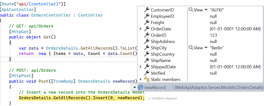 WebApiAdaptor-Insert-record
