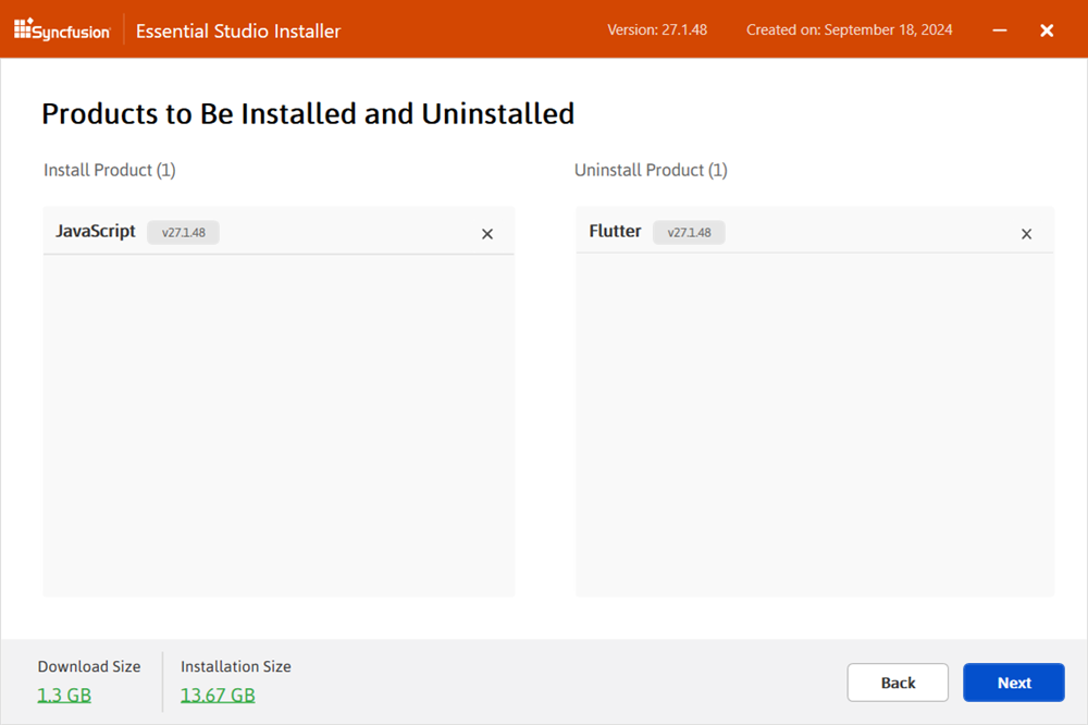 Installation confirmation page
