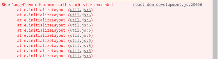 Maximum call stack size exceeded